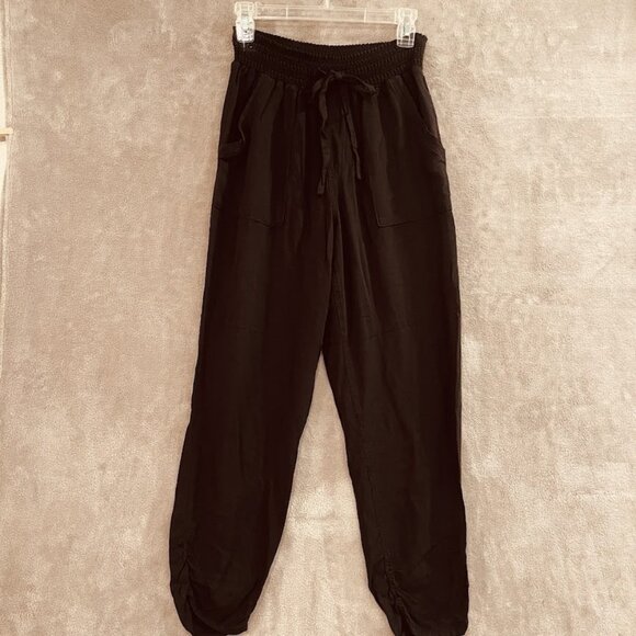 Ci Sono Pants Womens Large Smocked Waist Pull On Jogger Pockets Rayon‎ Casual - Picture 1 of 16